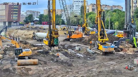 Live stream of construction work in progress