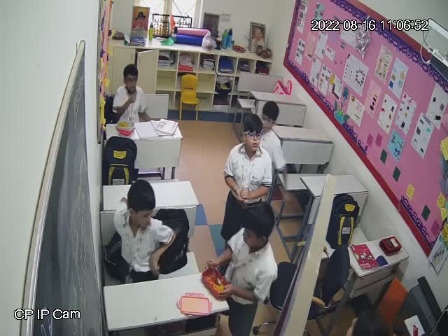 Live stream of a lesson in a school classroom