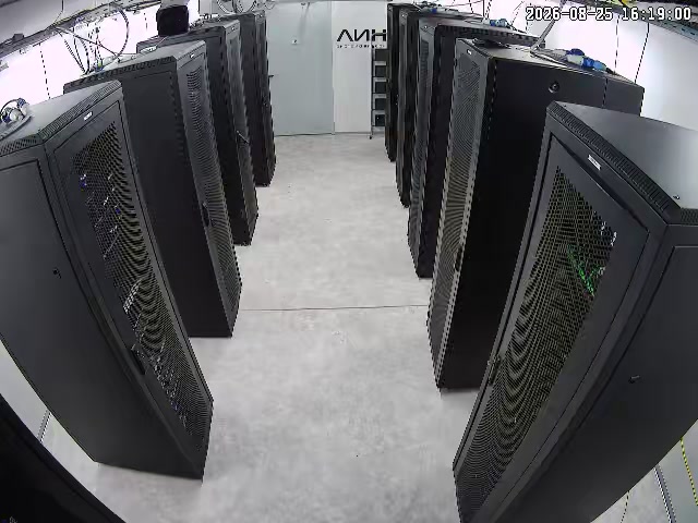 Online view of a server room with equipment racks