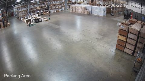 Online stream of loading operations and a warehouse storage area