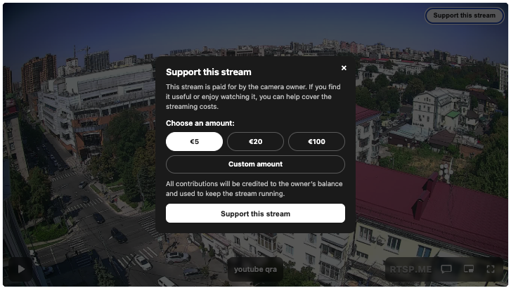 Viewer support for your stream